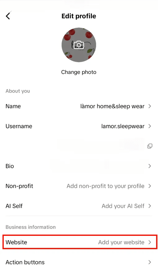 1. Add Etsy Link to Your TikTok Profile