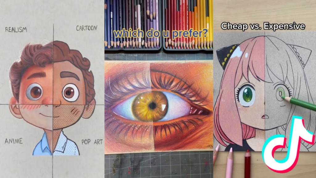 tiktok for visual artists Before and After Videos