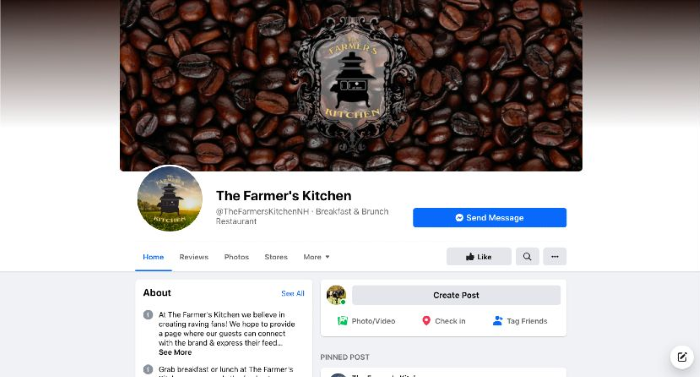 Facebook page for business