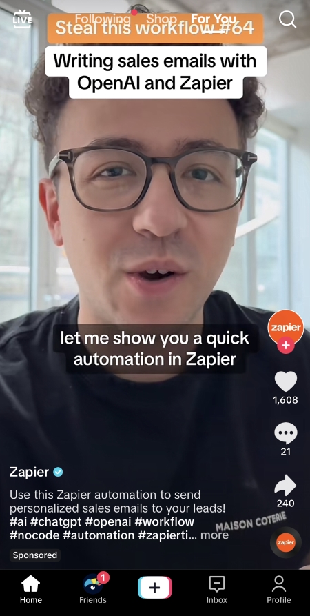 Run TikTok ads for increasing engagement rate