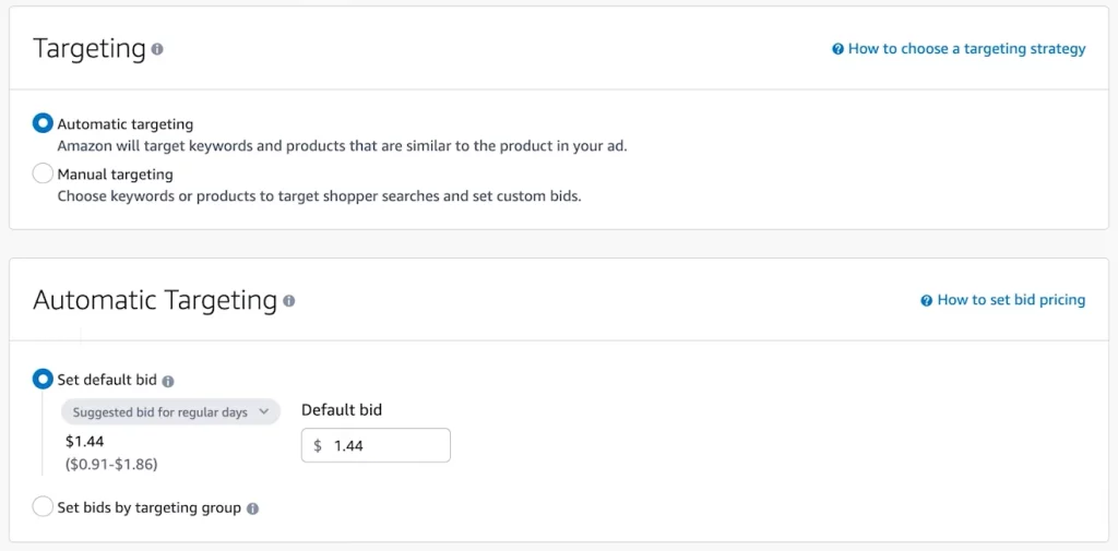 Amazon Ads Automatic Targeting