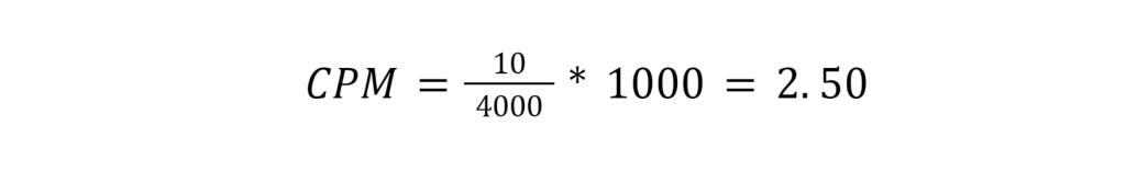 CPM calculation example