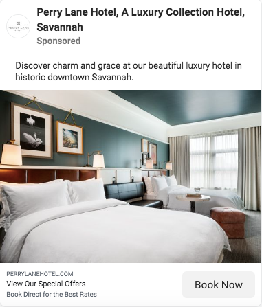 Facebook ads drive direct hotel bookings