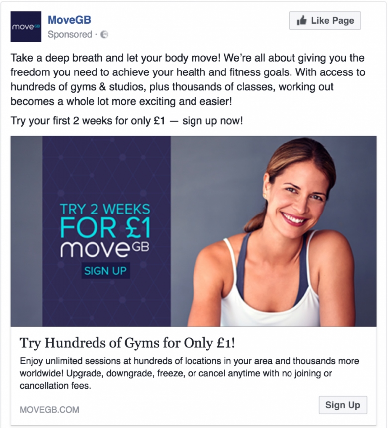 Facebook lead ads for personal trainers