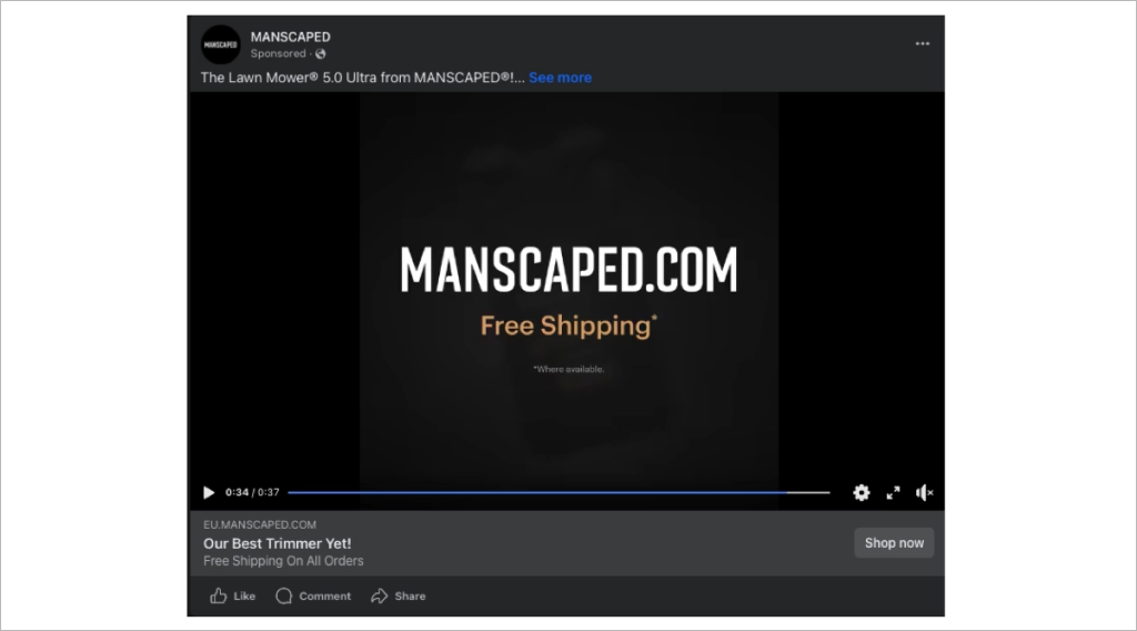 #1 MANSCAPED – Leveraging Video Ads 1