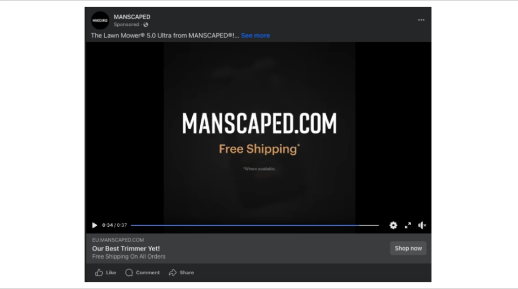 E-commerce PPC Manscaped