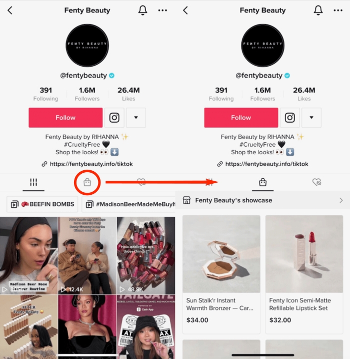 Showcase product catalog on your TikTok account