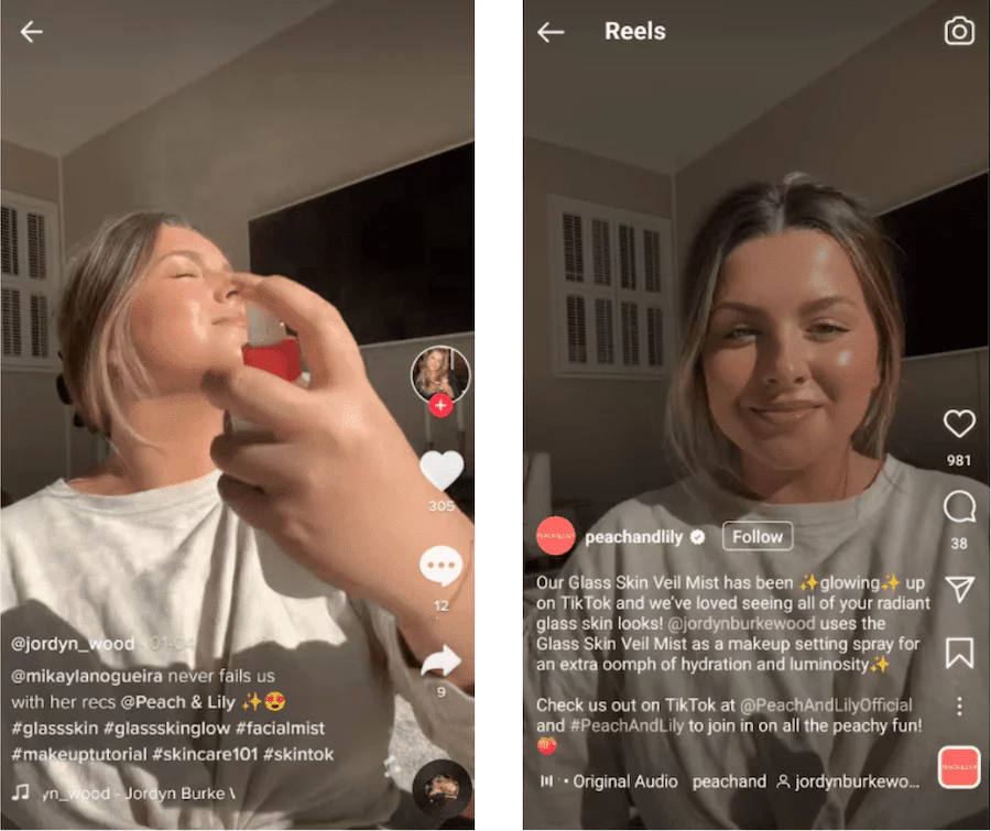 TikTok user generated content