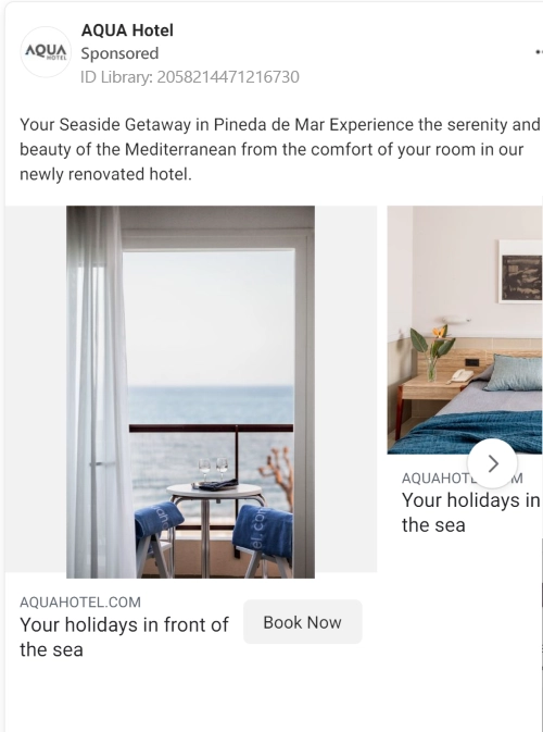 Use Facebook hotel ads to promote seasonal packages