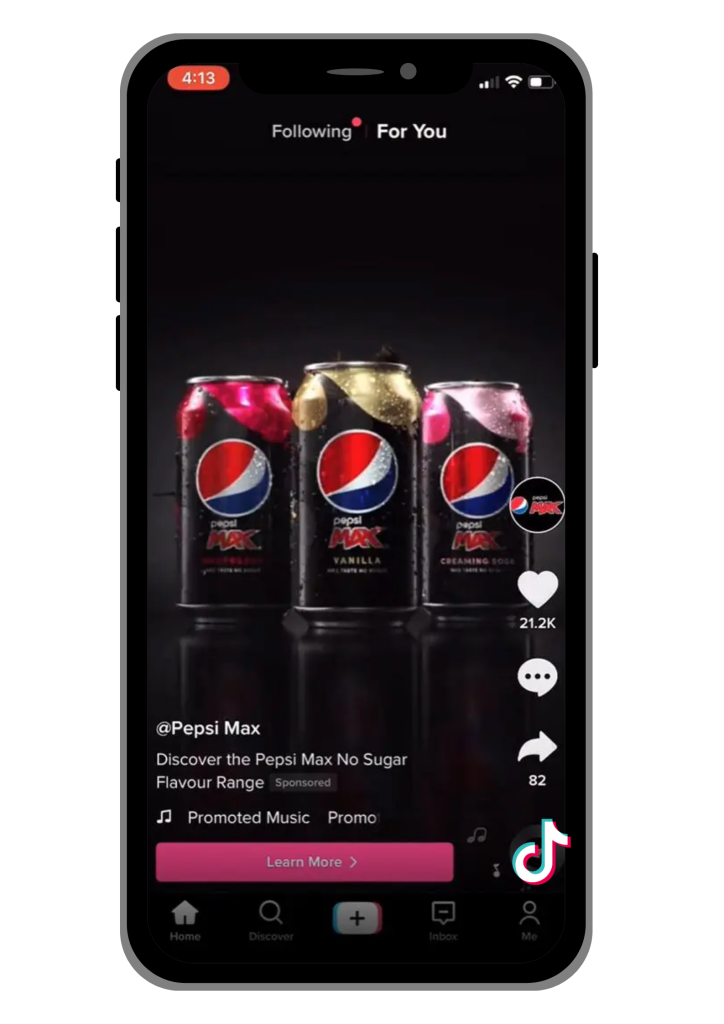 TikTok ad creative example_Pepsi