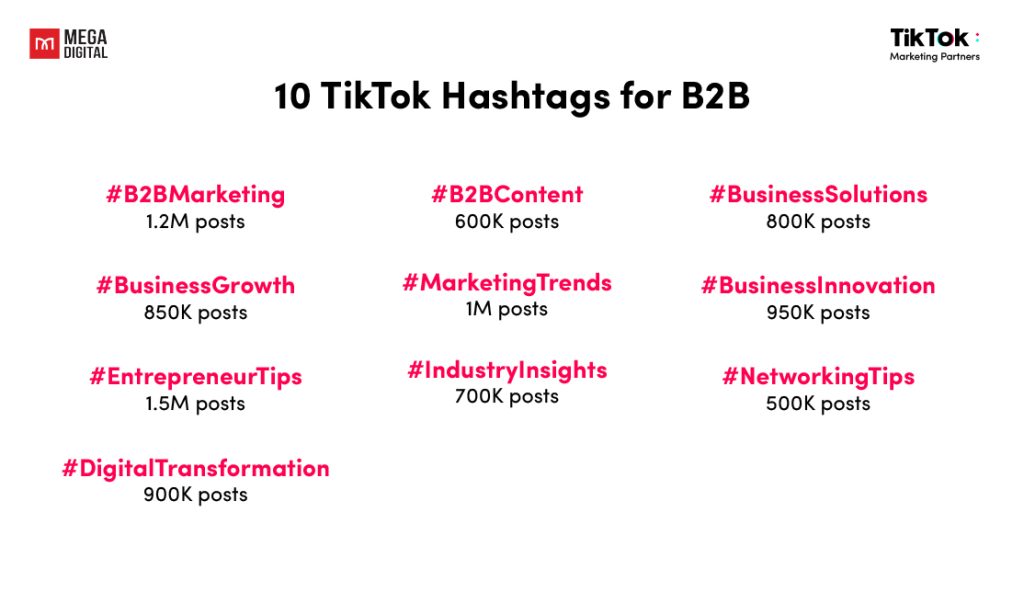 10 TikTok Hashtags for B2B