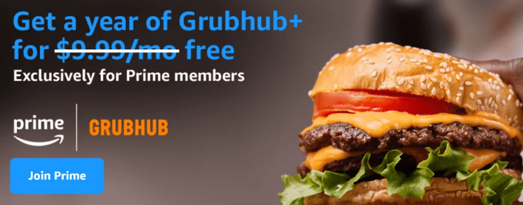 Amazon Prime Grubhub+