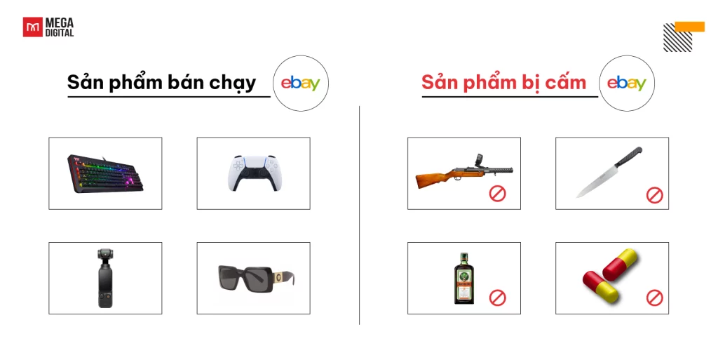 Một số sản phẩm được phép kinh doanh và bị cấm trên eBay