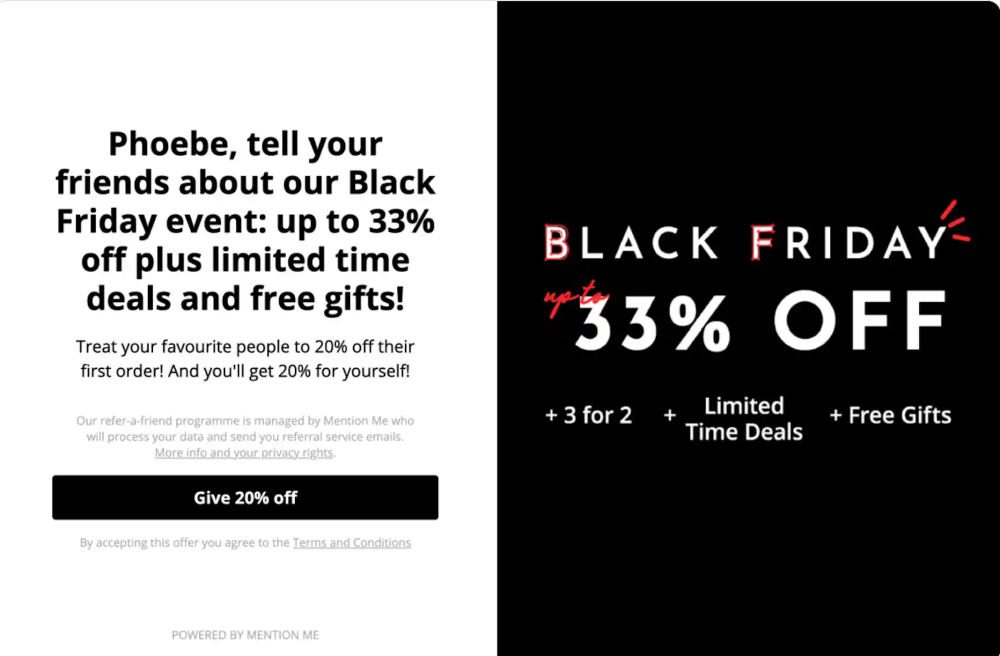 Black Friday Marketing Ideas Provide referral discounts