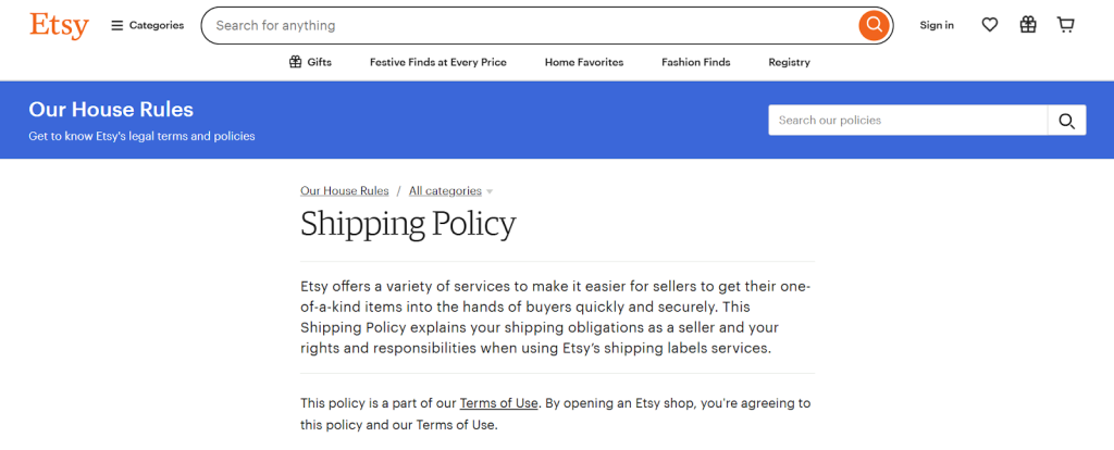 Shipping and Returns Policy