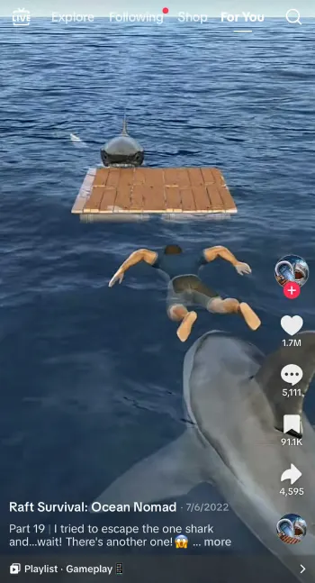 1. Survival Games - In-feed ads