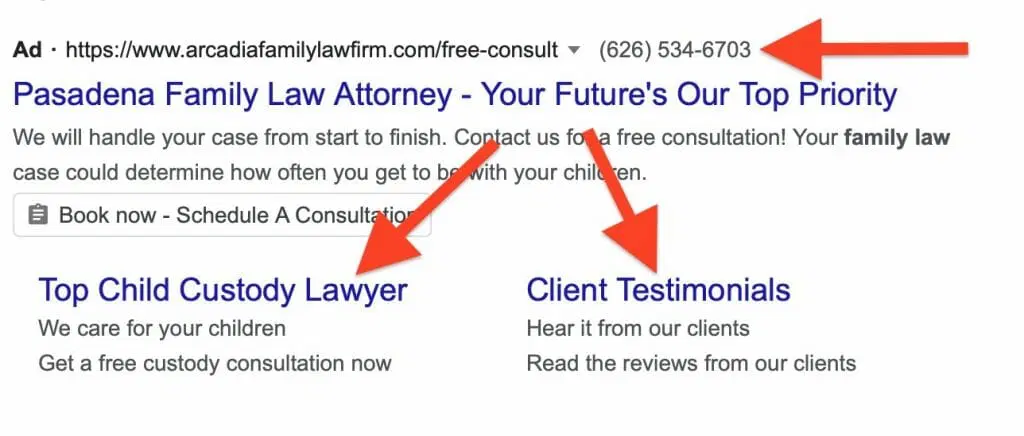 PPC for Lawyers Using Ad Extensions for Law Firms