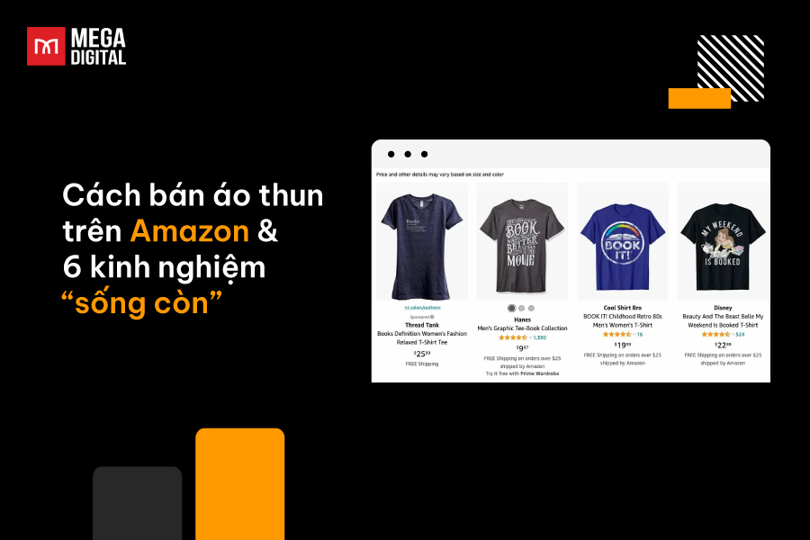 bán áo thun trên amazon