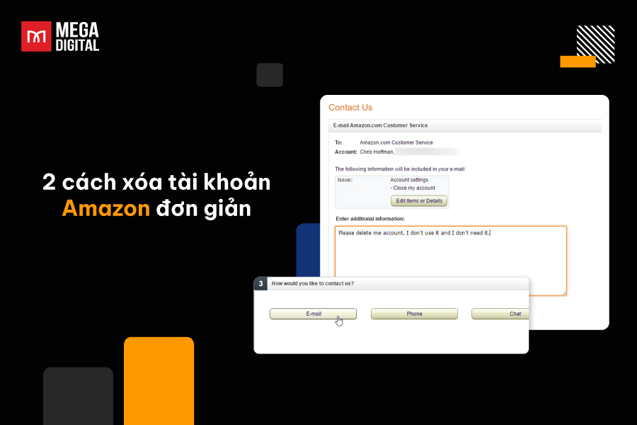 cách xóa tài khoản amazon