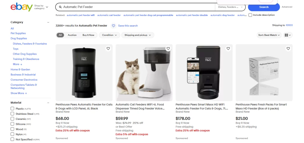 Automatic Pet Feeders on eBay