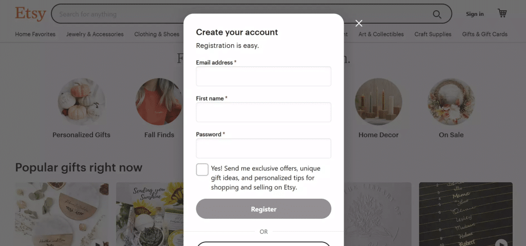 Creating Your Account