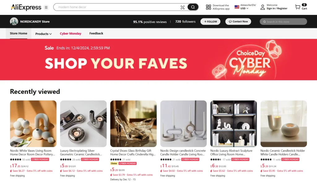 Explore Seller Storefronts on AliExpress