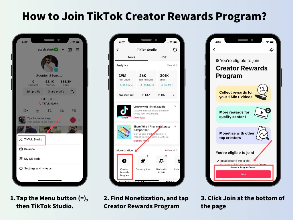 How to join the TikTok Creator Rewards Program?