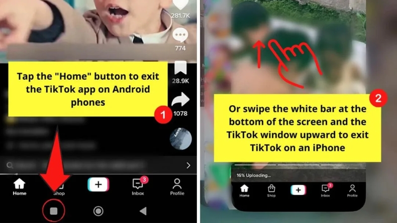 Cancel a TikTok Story Upload 1