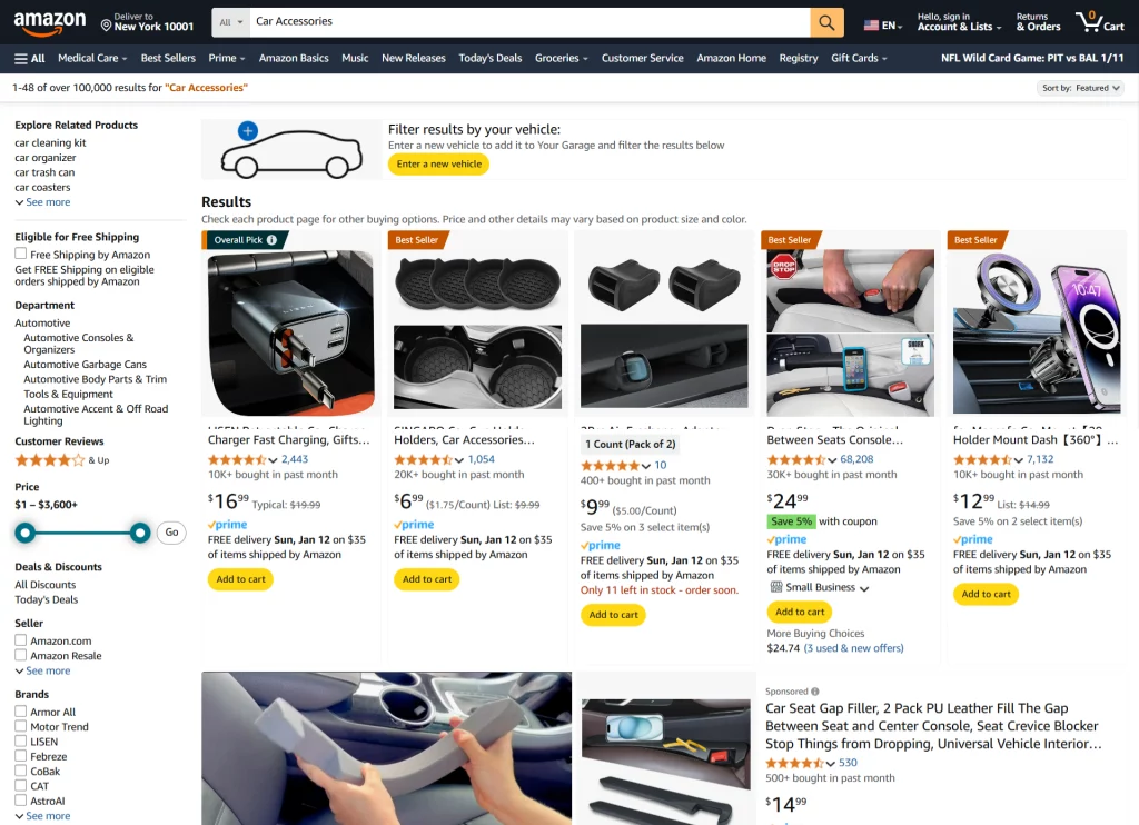 Car Accessories on Amazon