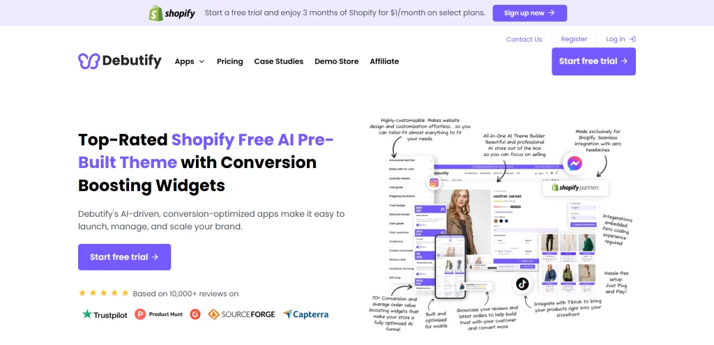 Debutify - Top-Rated Shopify Theme with AI Widgets