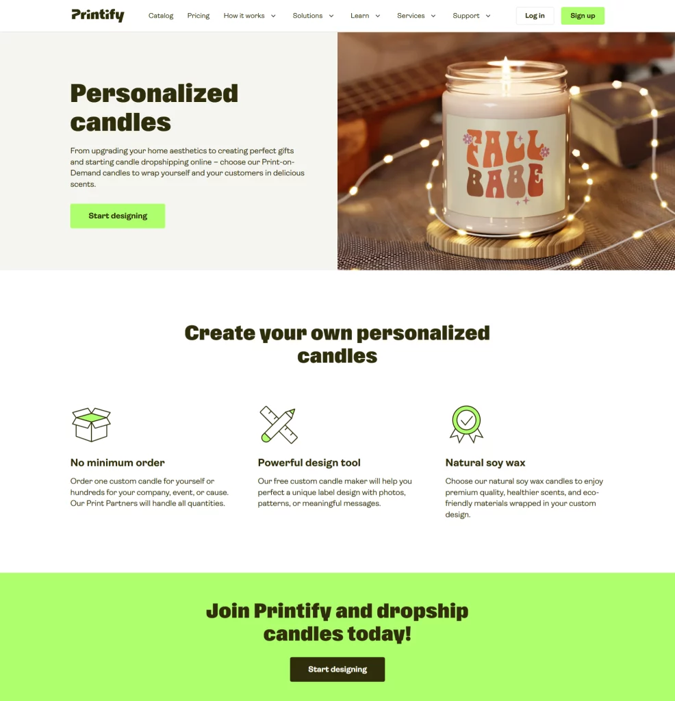 Design Personalized Candles with Printify