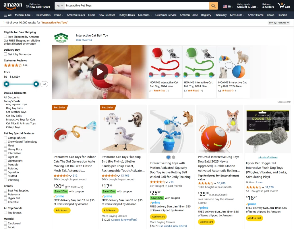 Interactive Pet Toys are among the best pet products to dropship