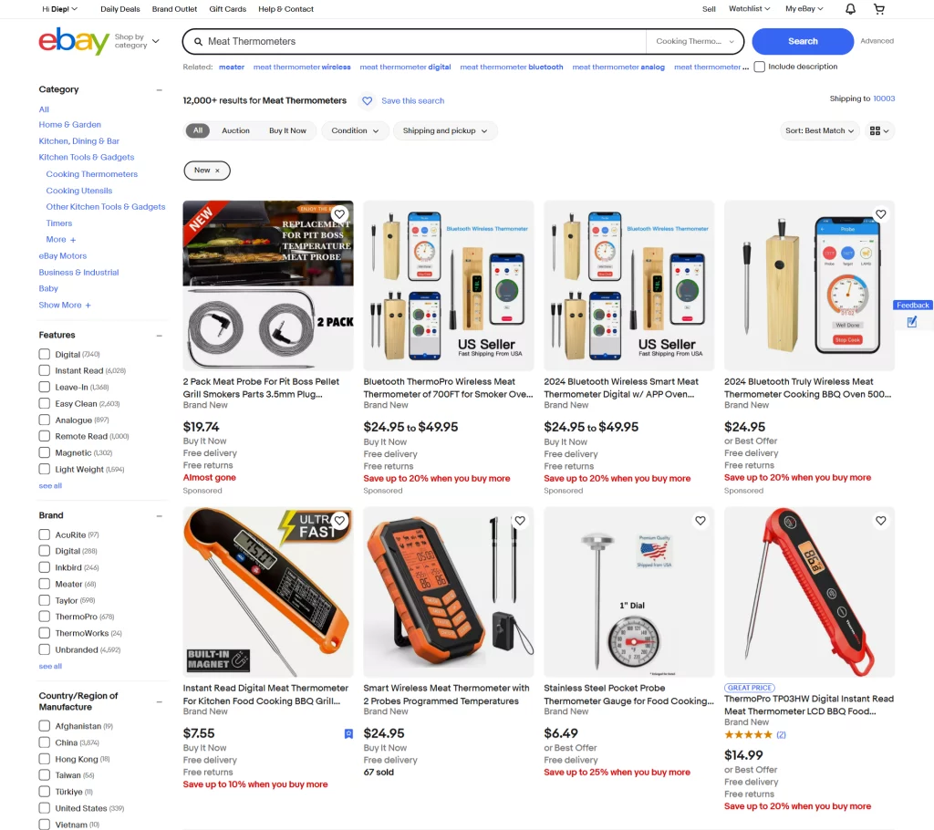 Meat Thermometers on eBay