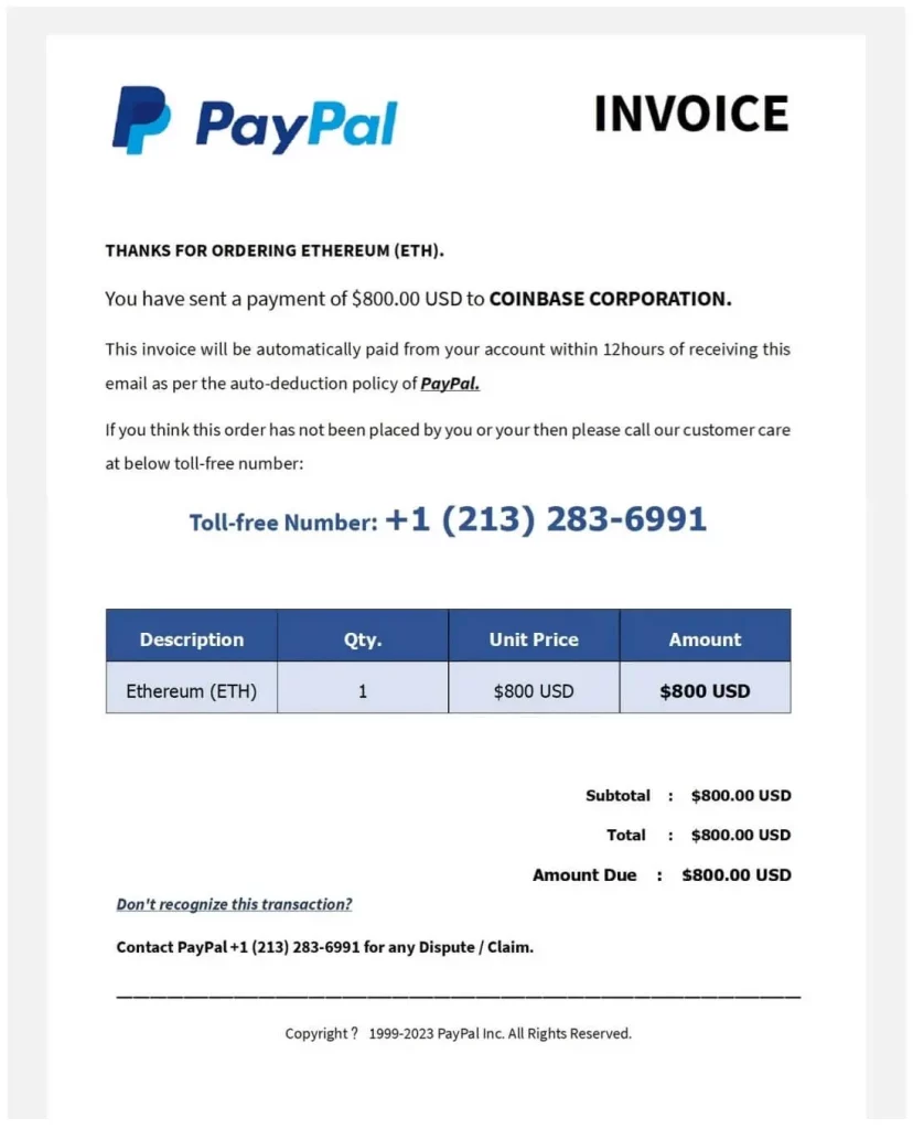 PayPal Fraudulent Chargeback Dispute