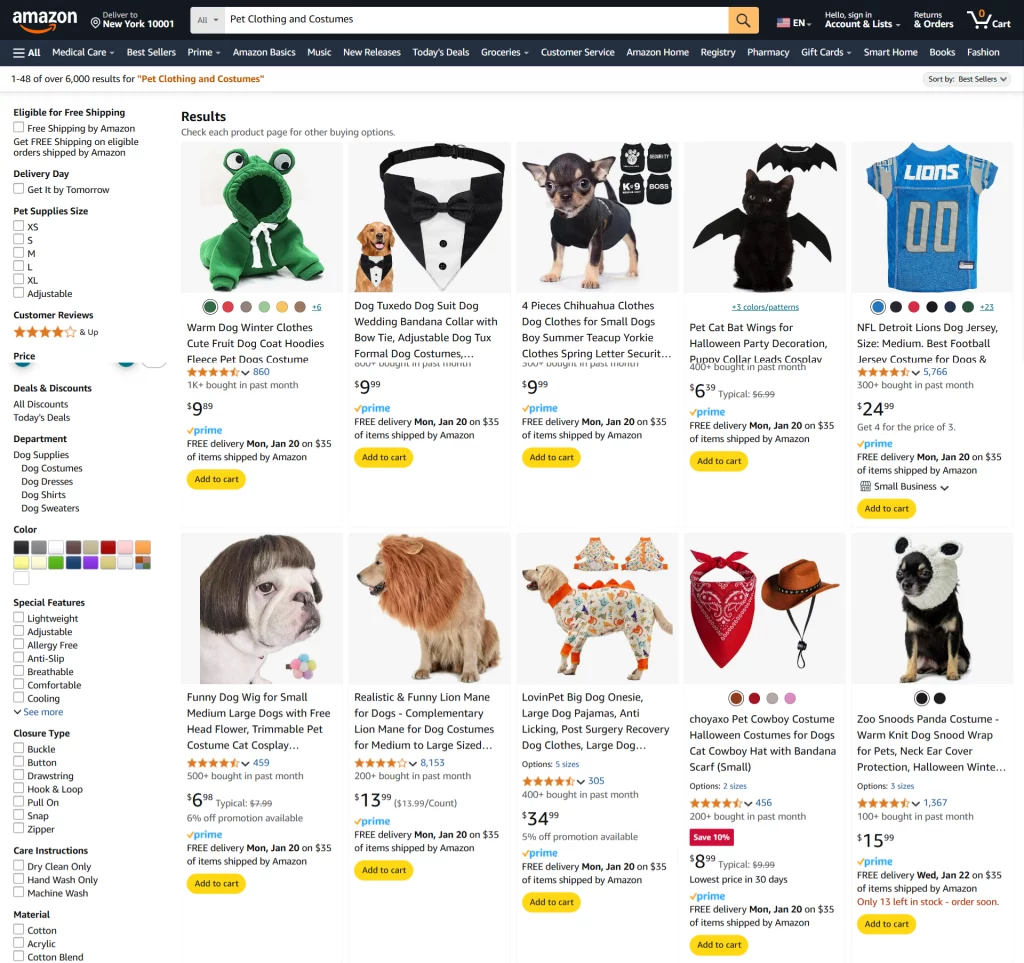 Pet Clothing And Costumes