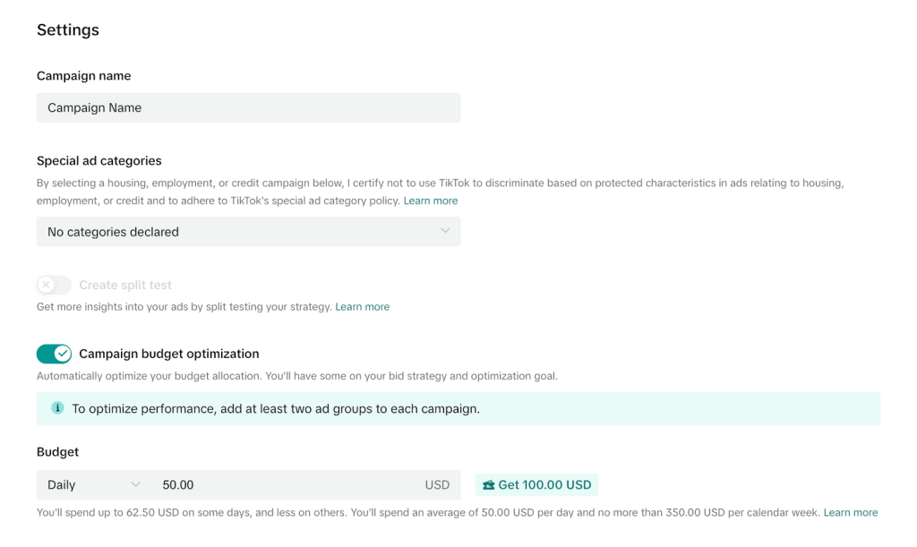 Step 1: Create a campaign