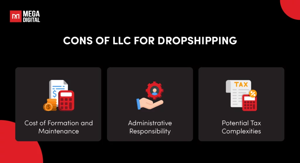 Cons of LLC for Dropshipping