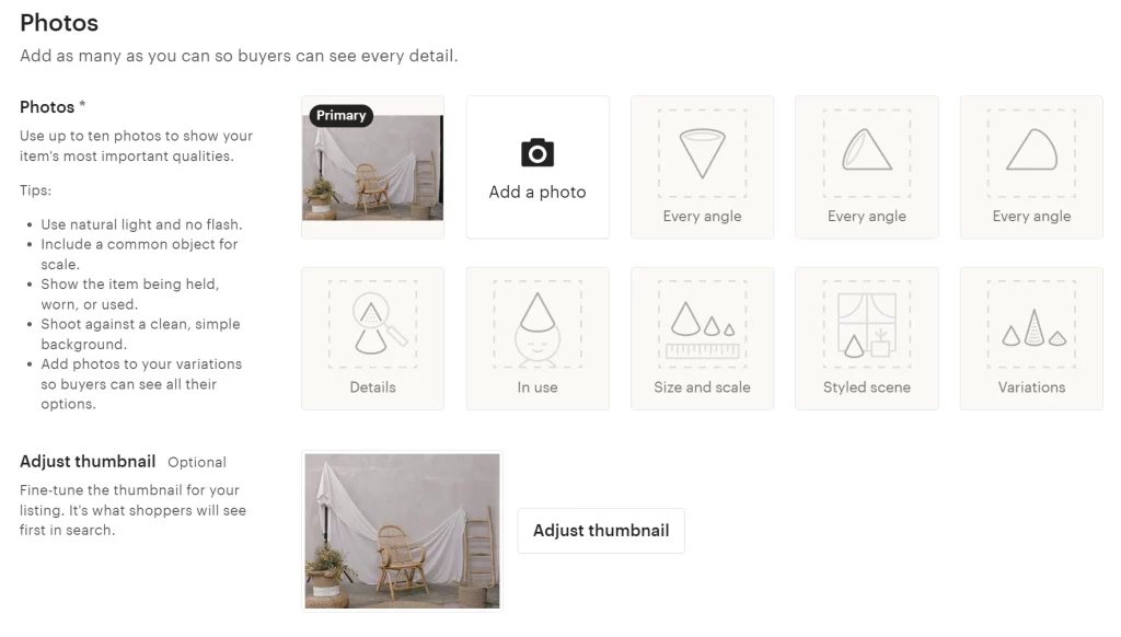 Upload High-Quality Images on Your Etsy Product Listings