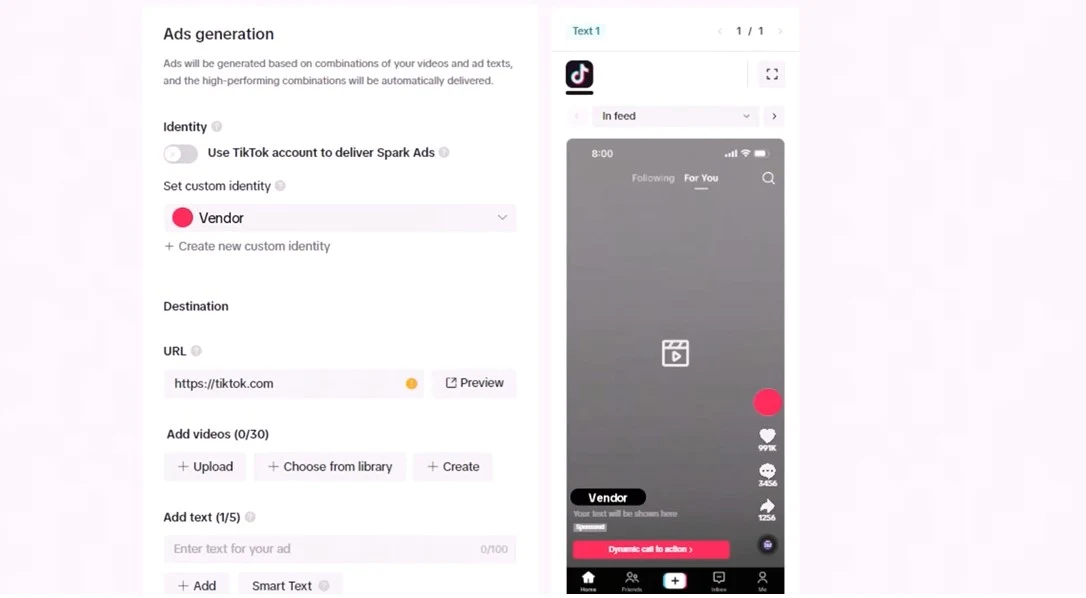 Upload and Test Creatives in Smart+ Campaign