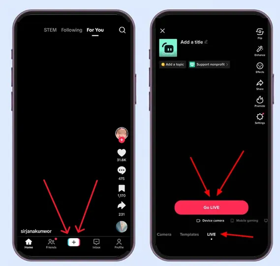 1. How to Go Live on TikTok on Mobile 1