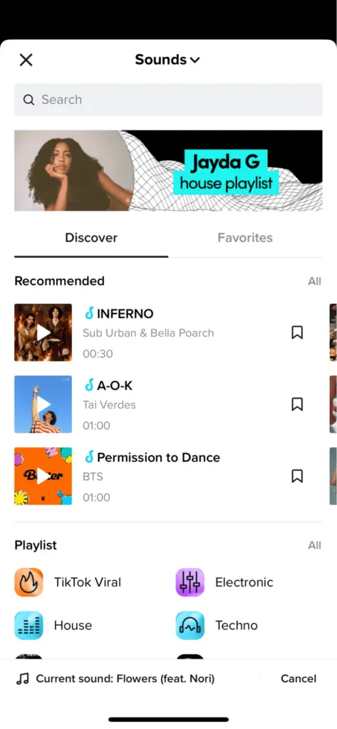 2. Browse the TikTok Sound Library