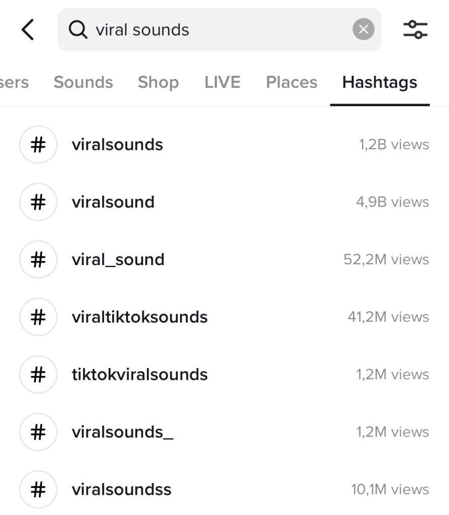 3. Search Hashtags