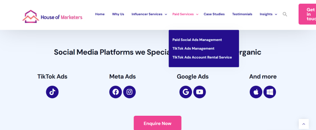 House of Marketers​ - Specializing in TikTok Marketing