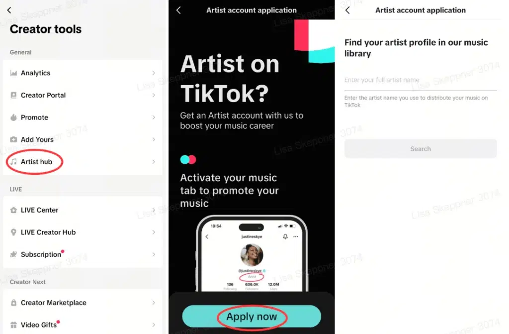 How to apply for an Artist account on TikTok 1