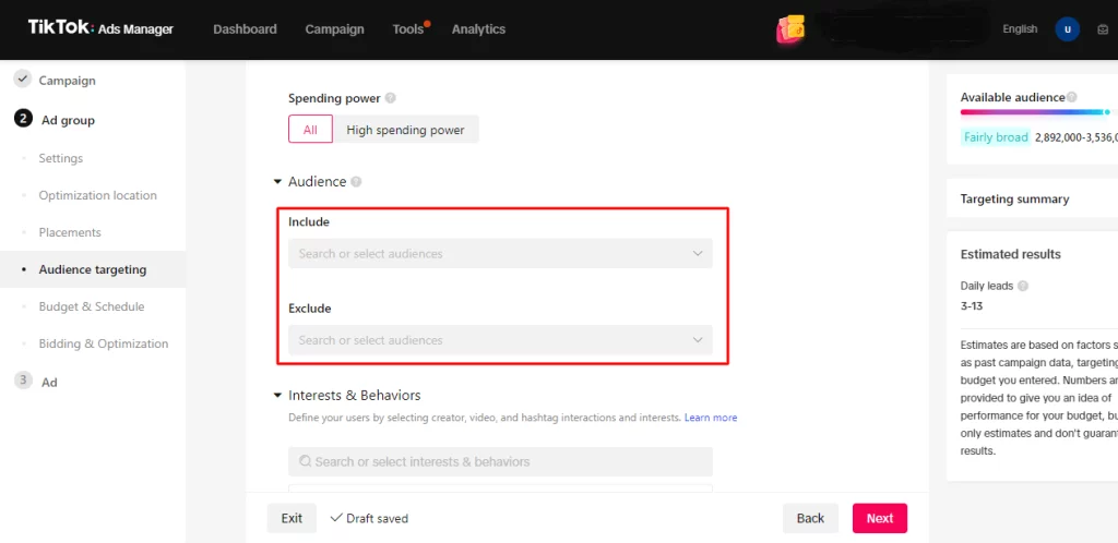Refine your targeting