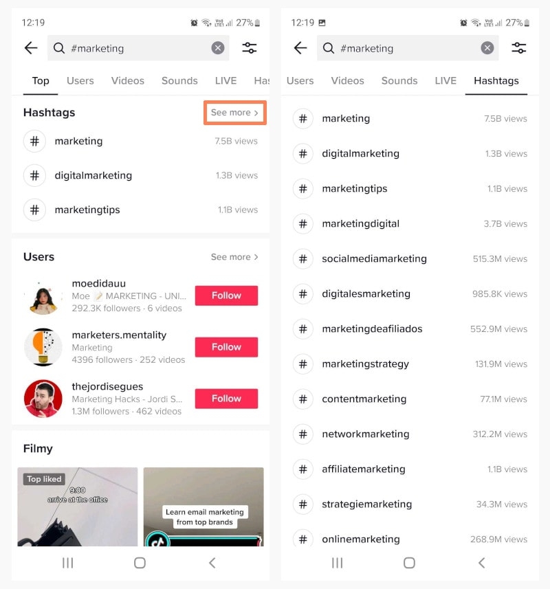 Tận dụng hashtag xu hướng đúng cách tăng fl tiktok