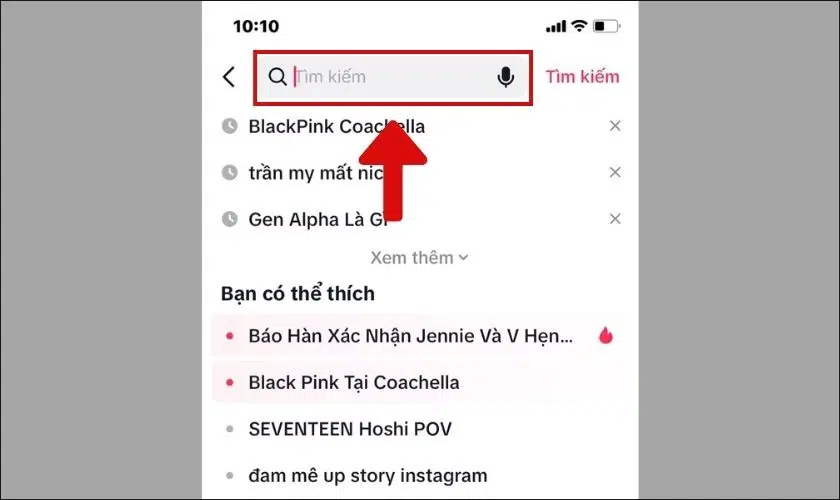 Cách 1: Tìm lại video qua mục Tìm kiếm