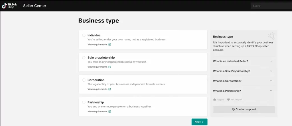 Register an Account on TikTok Shop Seller Center 1