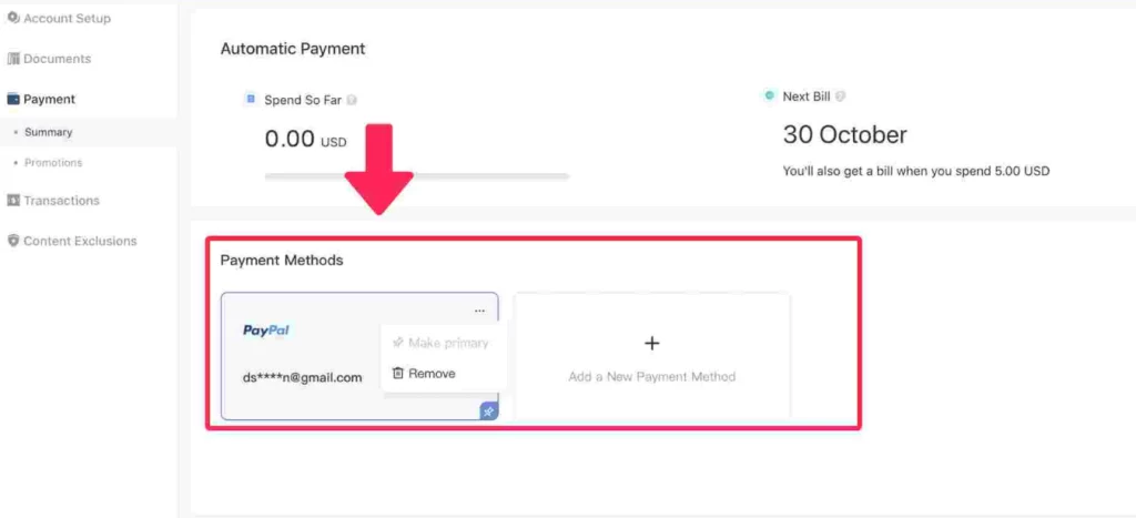 Set Up Payment