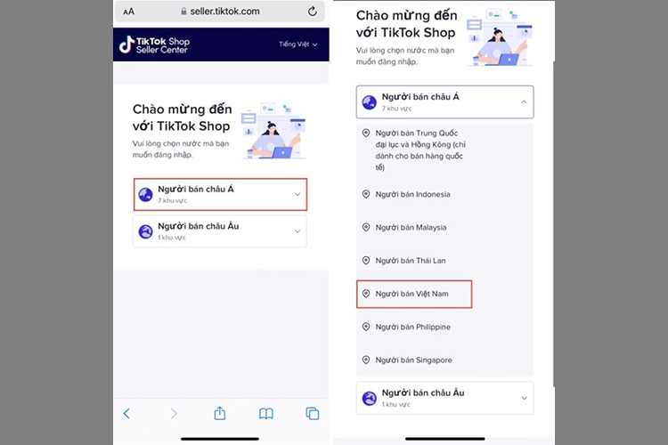 Cách bật TikTok Shop cho người bán